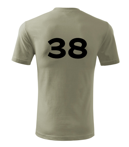 Khaki tričko s číslem 38