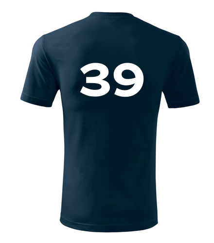 Tmavě modré tričko s číslem 39