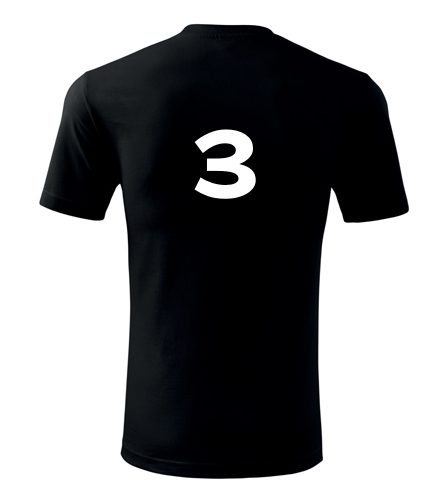 Černé tričko s číslem 3