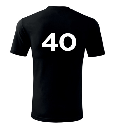 Černé tričko s číslem 40