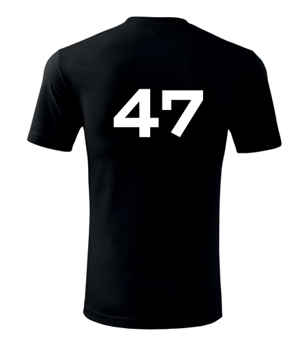 Černé tričko s číslem 47