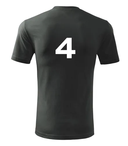 Šedé tričko s číslem 4