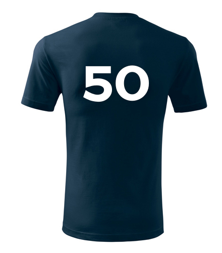 Tmavě modré tričko s číslem 50