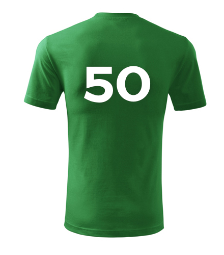 Zelené tričko s číslem 50