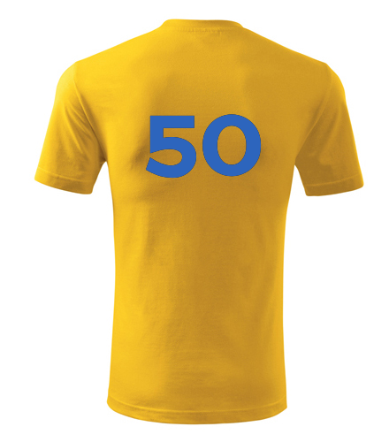 Žluté tričko s číslem 50