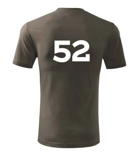 Army tričko s číslem 52