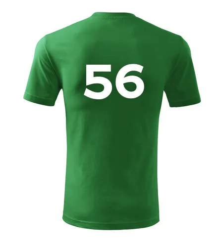 Zelené tričko s číslem 56