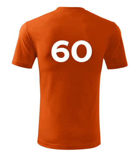 Oranžové tričko s číslem 60