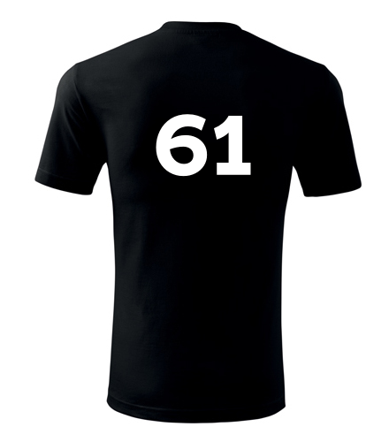 Černé tričko s číslem 61