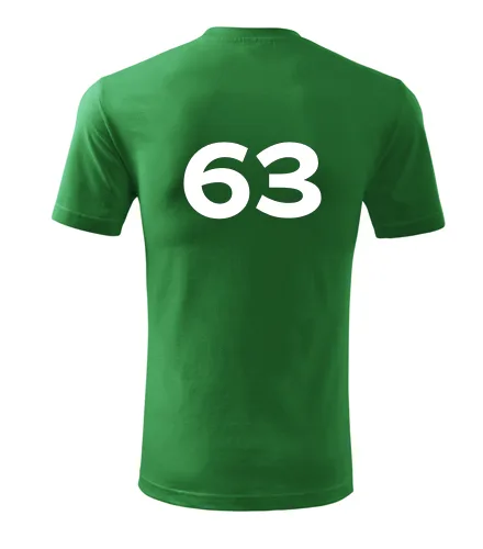 Zelené tričko s číslem 63