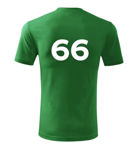 Zelené tričko s číslem 66