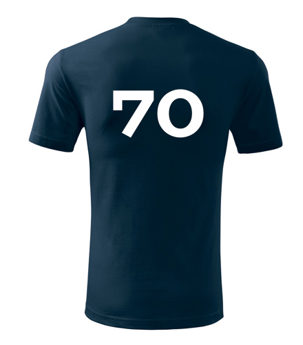 Tmavě modré tričko s číslem 70