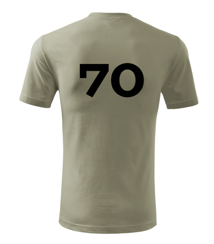Khaki tričko s číslem 70