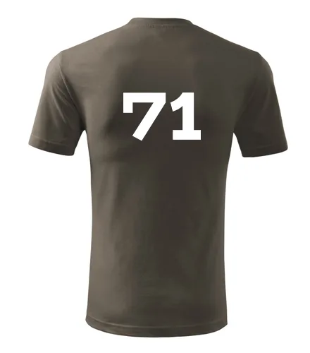 Army tričko s číslem 71