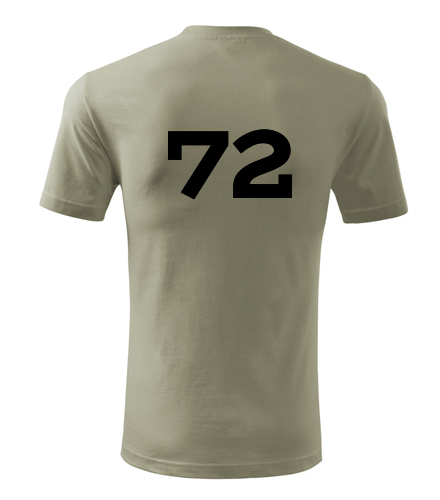 Khaki tričko s číslem 72