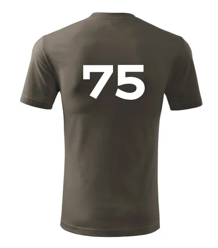 Army tričko s číslem 75