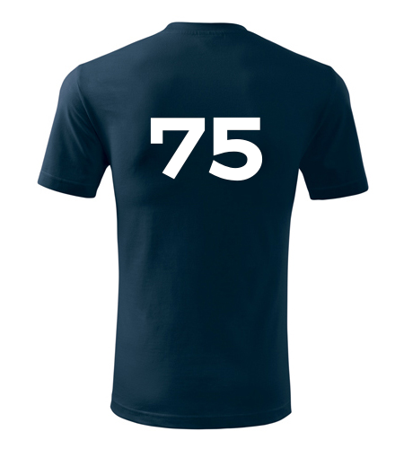 Tmavě modré tričko s číslem 75
