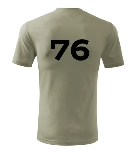 Khaki tričko s číslem 76