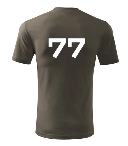Army tričko s číslem 77