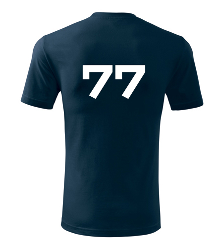 Tmavě modré tričko s číslem 77