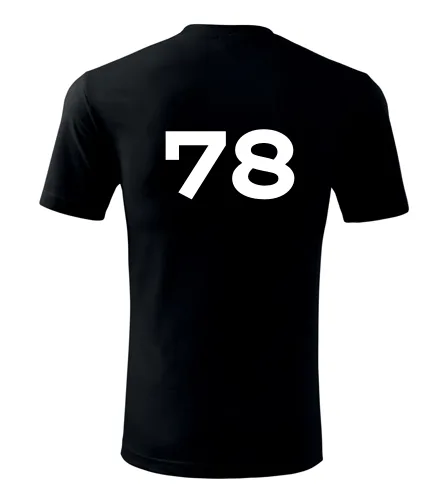 Černé tričko s číslem 78