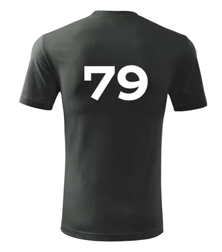 Šedé tričko s číslem 79
