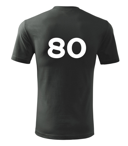 Grafitové tričko s číslem 80