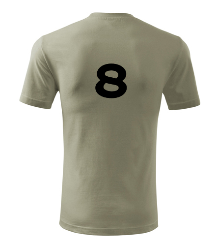 Khaki tričko s číslem 8