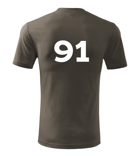 Army tričko s číslem 91