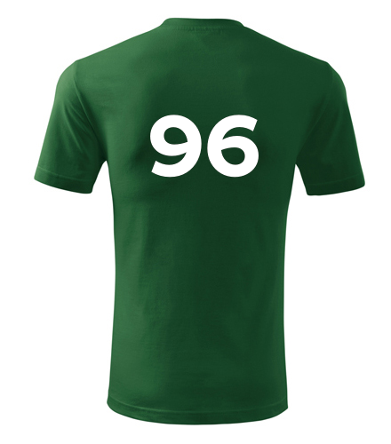 Lahvově zelené tričko s číslem 96