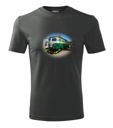 Grafitové tričko s elektrickou lokomotivou Bobina
