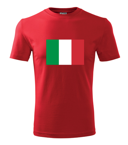 Červené tričko s italskou vlajkou