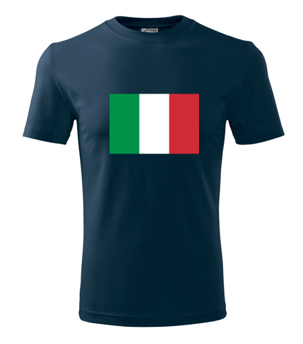Tmavě modré tričko s italskou vlajkou
