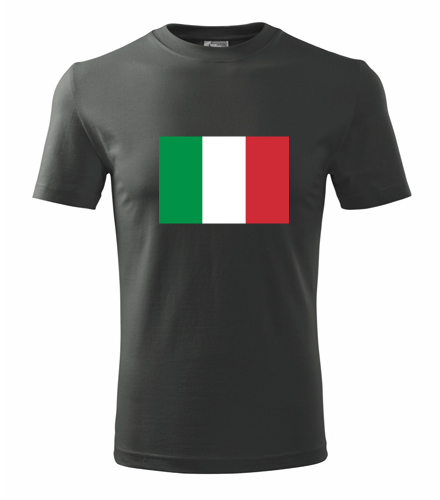 Grafitové tričko s italskou vlajkou