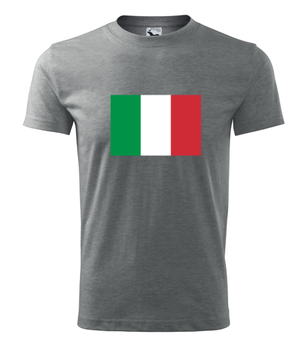 Šedé tričko s italskou vlajkou
