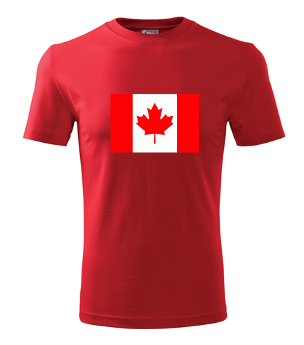 Červené tričko s kanadskou vlajkou