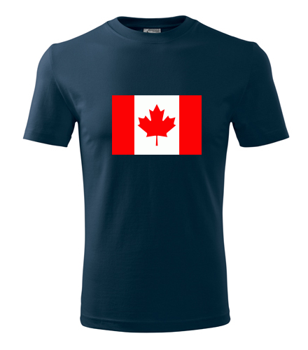 Tmavě modré tričko s kanadskou vlajkou