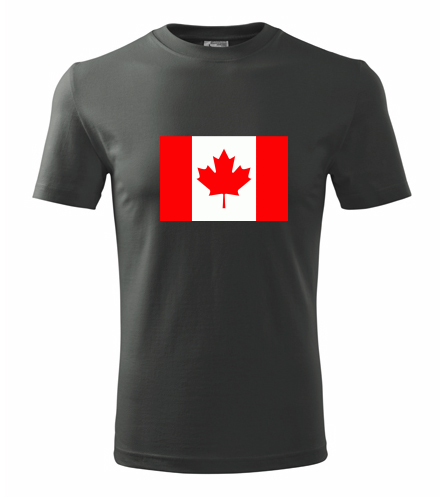Grafitové tričko s kanadskou vlajkou