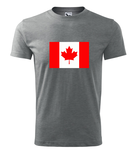 Šedé tričko s kanadskou vlajkou