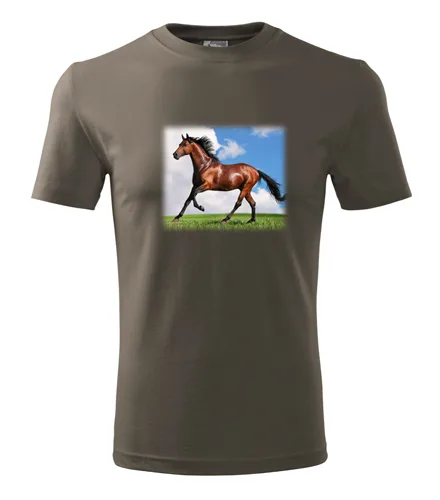 Army tričko s koněm