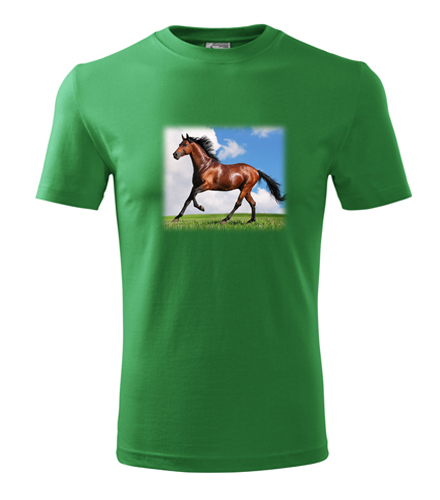 Zelené tričko s koněm