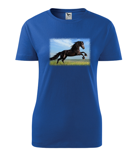 Modré dámské tričko s koněm 2