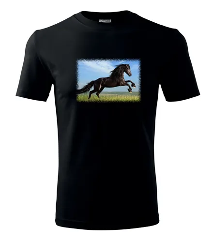 Černé tričko s koněm 2