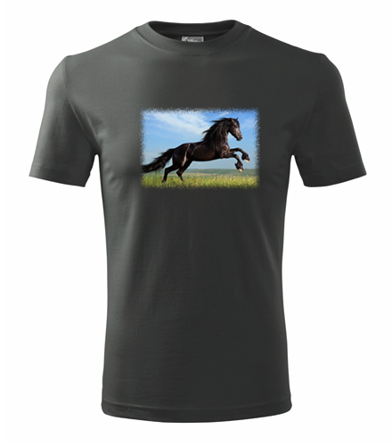 Grafitové tričko s koněm 2