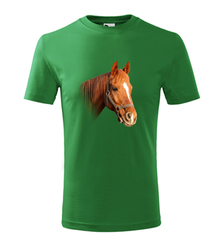 Zelené dětské tričko s koněm 3 dětské