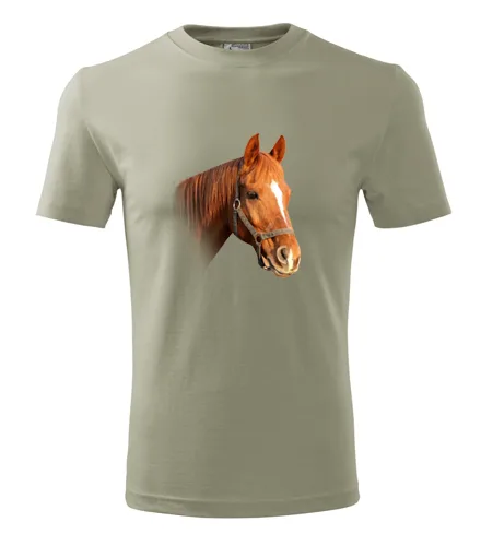 Khaki tričko s koněm 3