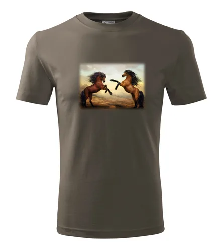 Army tričko s koňmi