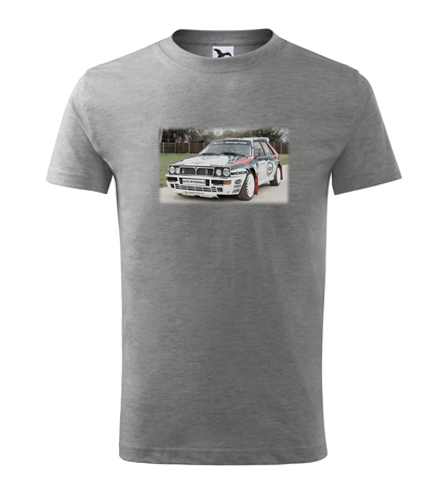 Šedé dětské tričko s kresbou Lancia Delta Integrale