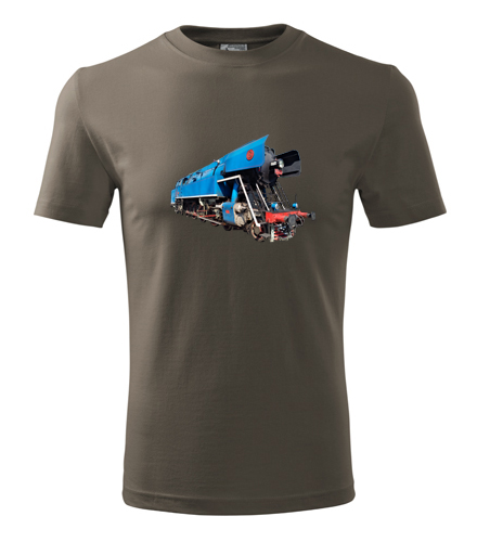 Army tričko s parní lokomotivou papoušek