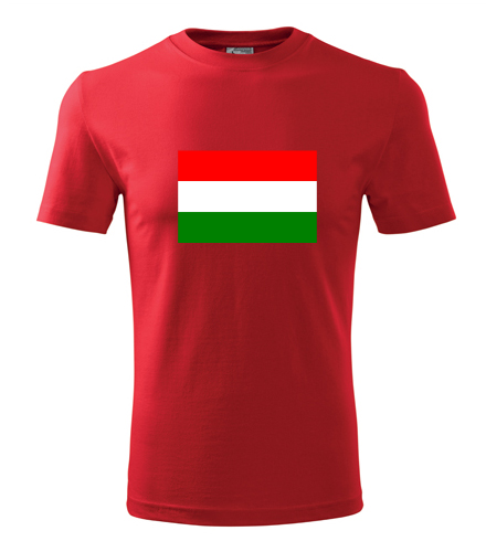Červené tričko s maďarskou vlajkou